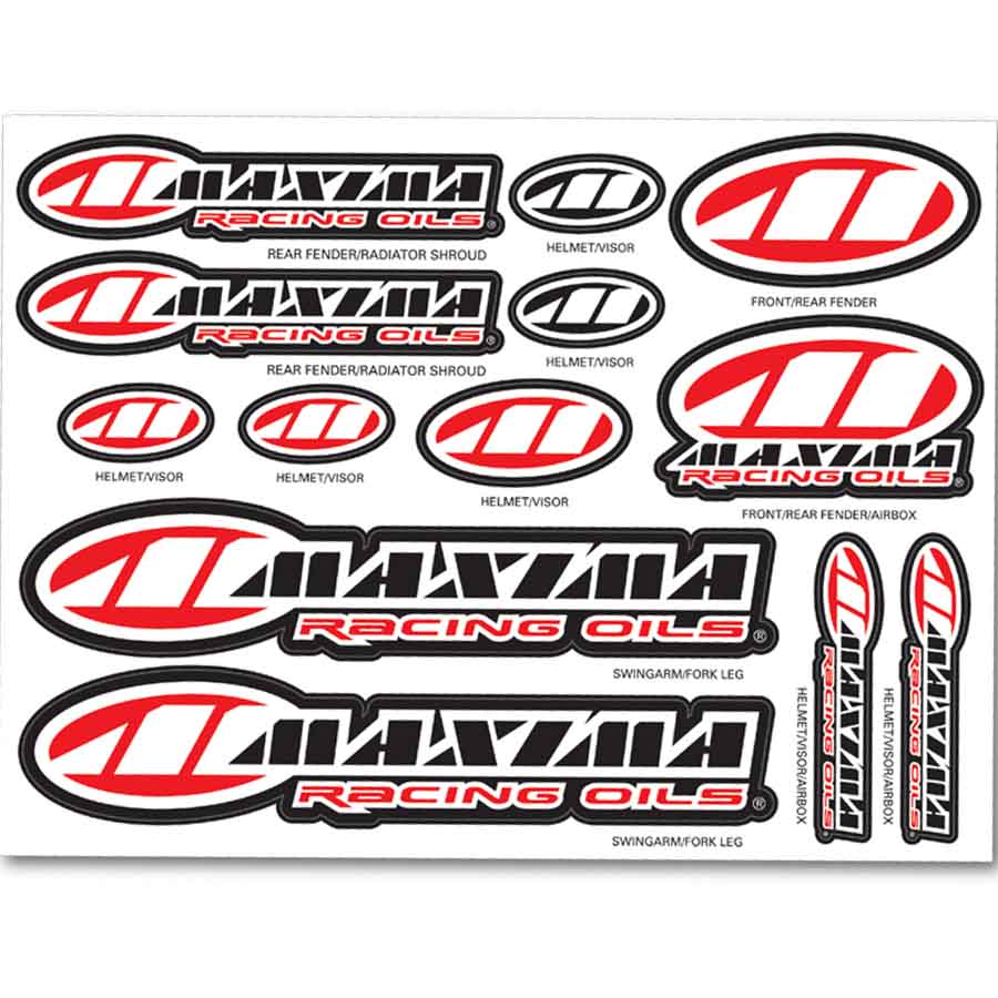 Наклейка (набор) MAXIMA RACING DECAL SHEET 12 MIL 11inx14in