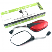 Зеркала мото СТРЕЛОВИДНЫЕ правая резьба M-10 (красные) mod:219  "RED" Зеркала мото СТРЕЛОВИДНЫЕ правая резьба M-10 (красные) mod:219  "RED"