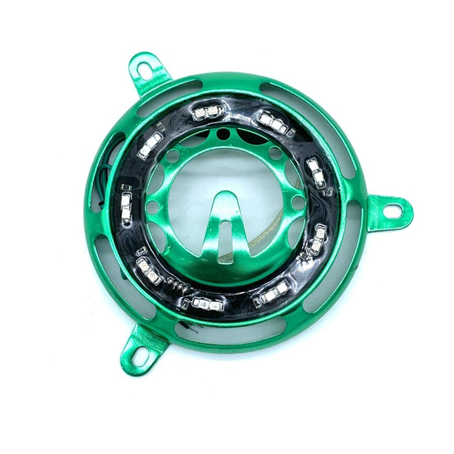 Накладка вентилятора охлаждения свето-диодная / синяя / металлическая / универсальная  Накладка вентилятора охлаждения свето-диодная / синяя / металлическая / универсальная