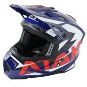 Шлем (кроссовый) Ataki JK801 Rampage синий/красный глянцевый  