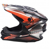 Шлем (кроссовый) KIOSHI Holeshot 801 серый / оранжевый / 2022