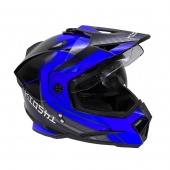 Шлем (мотард) KIOSHI Fighter 802 синий/черный