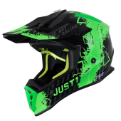 Шлем (кроссовый) JUST1 J38 MASK Hi-Vis зеленый/серый/черный глянцевый (2021) 