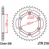 Звезда ведомая JTR  210 SMP-R0210 / CRF 250 / T4 / K6 / Z-серия / сталь