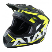 Шлем (кроссовый) Ataki JK801 Rampage серый/желтый матовый  