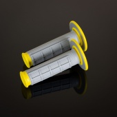 Грипсы (ручки руля) RENTHAL Dual Compound 1/2 Waffe желтые
