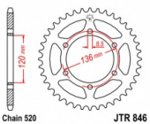 Звезда ведомая JTR  846.45 JT 