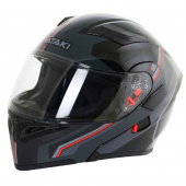 Шлем (модуляр) Ataki JK902 Shape / черный / серый / матовый