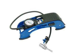 Насос ножной KRAFT с манометром (1 цилиндр) в чехле, Германия