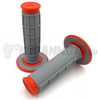 Грипсы (ручки руля) RENTHAL Dual Compound 1/2 Waffe оранжевые