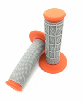 Грипсы (ручки руля) SM MX двухкомп. оранжевые/серые