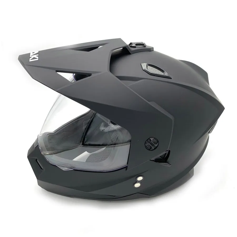 Шлем (мотард) Ataki JK802 Solid черный матовый