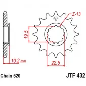 Звезда ведущая JTF  432.13 JT Djebel 250 / Bandit 250
