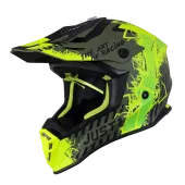 Шлем (кроссовый) JUST1 J38 MASK Hi-Vis желтый/черный/хаки матовый (2021) 