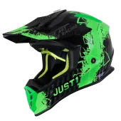 Шлем (кроссовый) JUST1 J38 MASK Hi-Vis зеленый/серый/черный глянцевый (2021) 