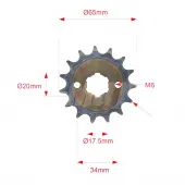Звезда ведущая 428 d-20 SM-PARTS / сталь / BSE Z1 / GR-SX / двиг. 162FMJ